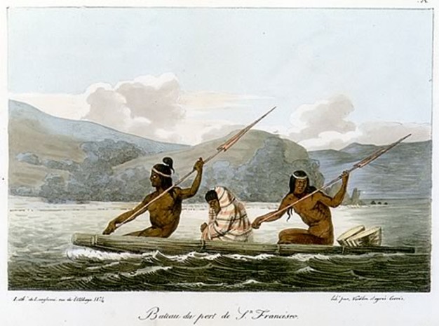 Muwekma Ohlone Indians Playing Games at Mission Dolores in San Francisco, CA
by Russian Painter Louis Andrevitch Choris, circa 1822