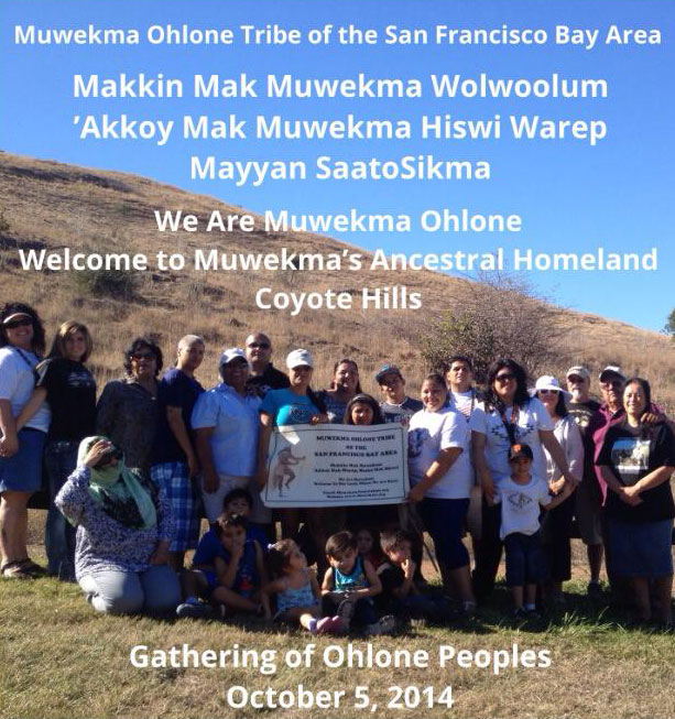 Muwekma Ohlone Tribe Group Picture at the Ohlone Gathering Coyote Hills Regional Park - Oct. 5, 2014