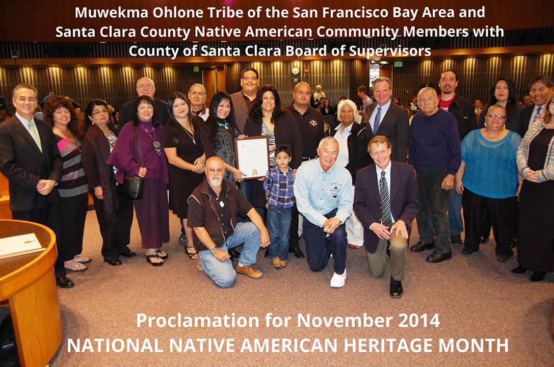 Santa Clara County Proclamation Presented by the Board of Supervisors for Native American Month - November 2014