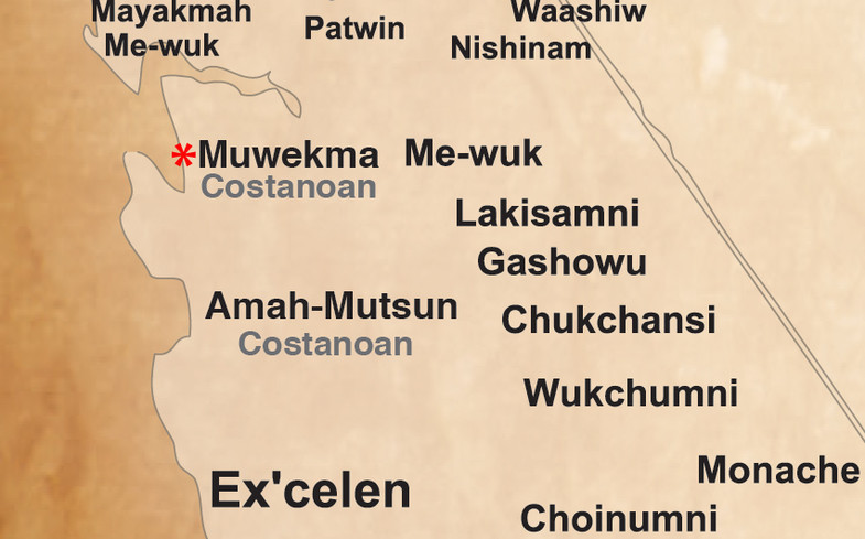 Close Up of Muwekma Costanoan found on Tribal Nations Map
